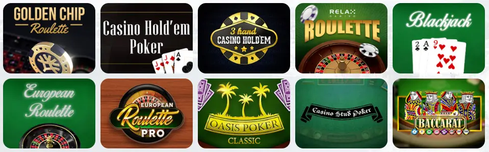 Jeux de table au FAIRSPIN CASINO