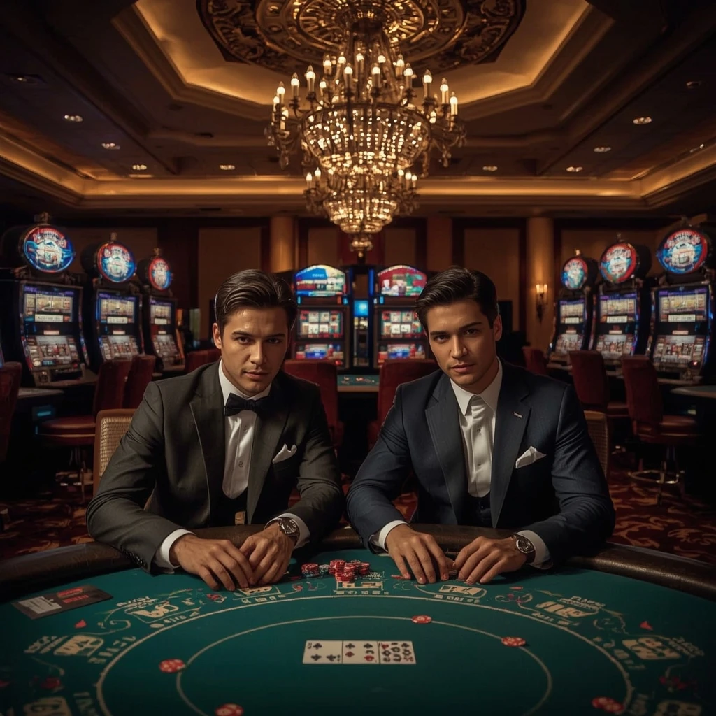 Deux joueurs de poker dans un FAIRSPIN CASINO